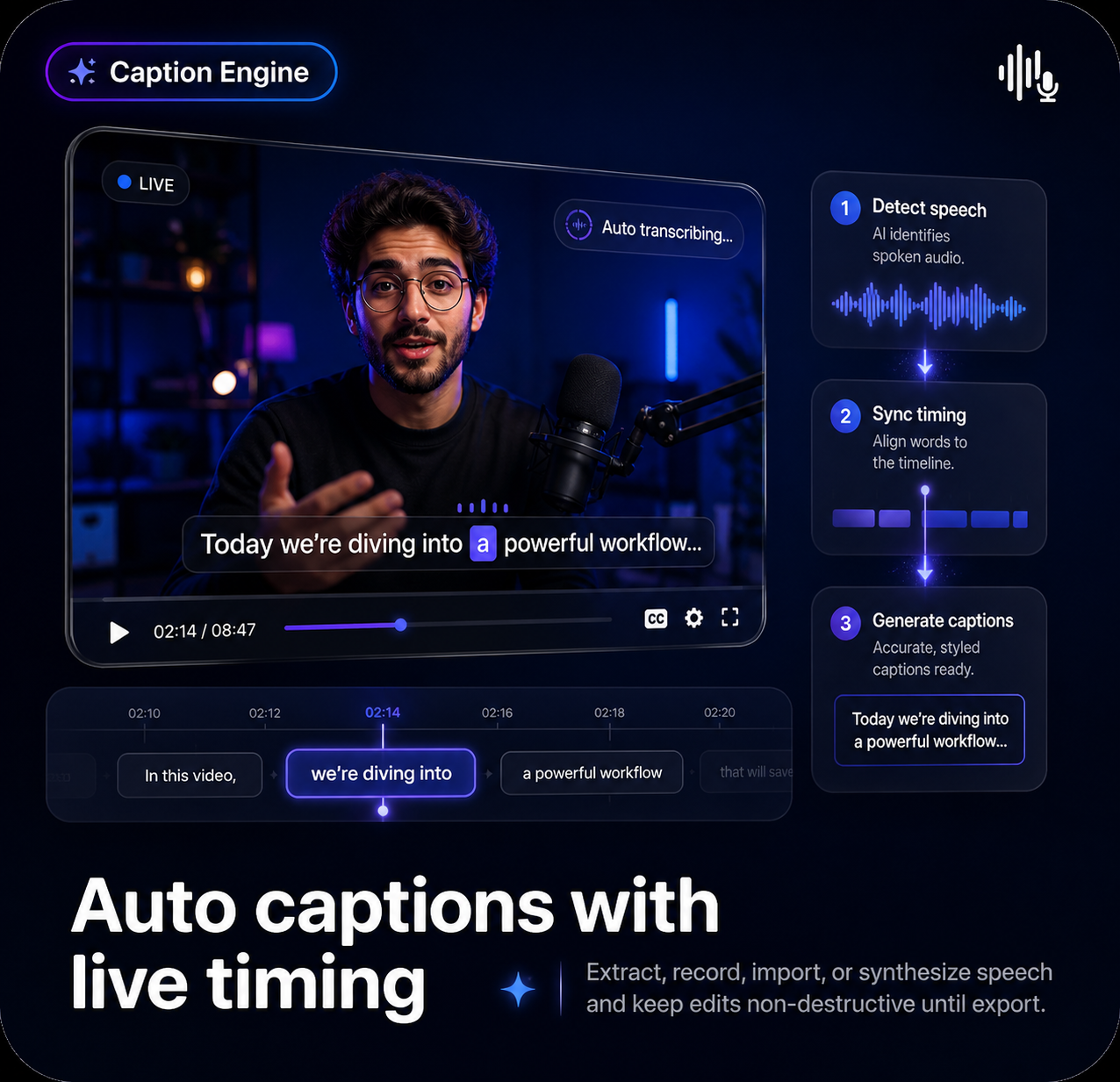 Caption workflow